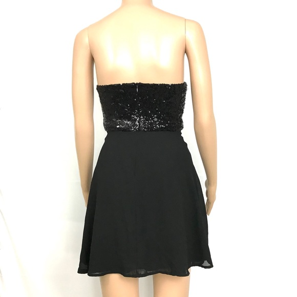 Tobi Little Black Dress LBD sequins mini short G1 - Picture 2 of 7